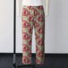 420 Strawberry Shortcake all-over print lounge pants on pastel yellow background  