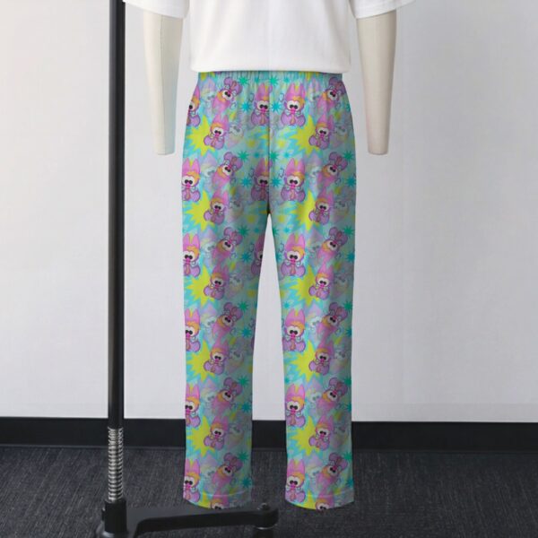 battykoda-loungepants-bk (1) FernGully Batty Koda 90s retro all-over pattern lounge pants on teal background