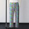 battykoda-loungepants-fr (1) FernGully Batty Koda 90s retro all-over pattern lounge pants on teal background