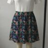 battykoda-skirt2 Dark green and purple skater skirt printed with Batty Koda bat pattern and side pockets