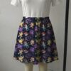 Dark starry galaxy skater skirt featuring Bluey and Pokemon characters with side pockets