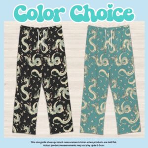 haku dragon lounge pants drawstring waist 100% polyester jersey no pockets relaxed fit black sizes s-5xl