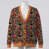 Retro Disney Halloween cardigan sweater with Mickey Mouse Donald Duck pumpkin frames unisex sizes S to 7XL