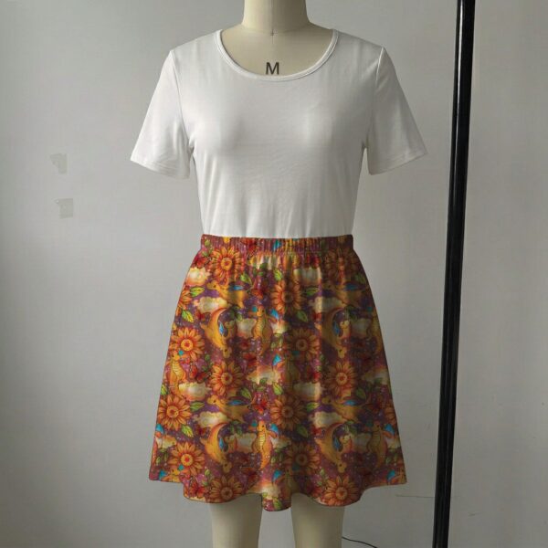 Dragonite Sunflowers Skater Skirt with Pockets - Anime Skirt