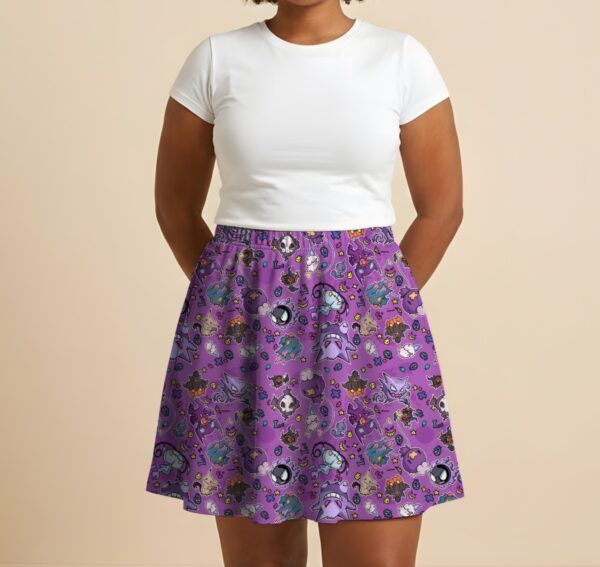 Women's Ghost type Pokemon skater skirt S to 8XL