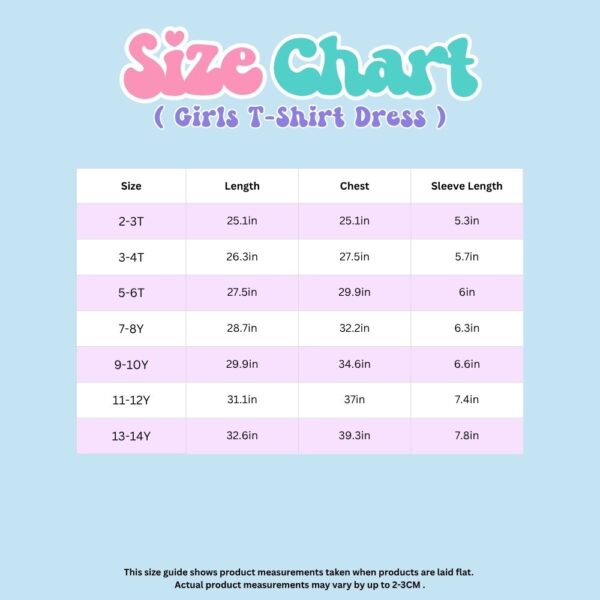 girls-tee-dress-sizes girls t-shirt dress