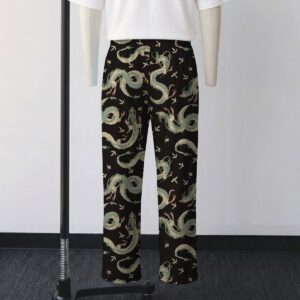 Spirited Away Haku river dragon all-over print black lounge pants