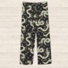 haku dragon lounge pants drawstring waist 100% polyester jersey no pockets relaxed fit black sizes s-5xl