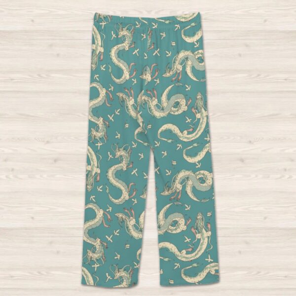 haku dragon lounge pants drawstring waist 100% polyester jersey no pockets relaxed fit black sizes s-5xl