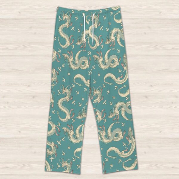 haku dragon lounge pants drawstring waist 100% polyester jersey no pockets relaxed fit black sizes s-5xl