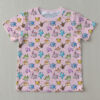 Kids Pokemon Eevee evolutions pastel pink all over print crewneck t-shirt sizes 2T to 15 years