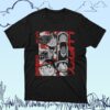 luffy2 Monkey D Luffy One Piece graphic design printed on black cotton unisex short sleeve t-shirt sizes S to 5XL
