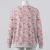 pinkpokefloral-cardigan-bk Kawaii Pokemon cardigan pastel pink floral print Eevee Pikachu Rowlet Pachirisu knitted button up
