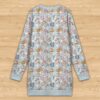 Pastel blue kawaii Pokemon print long sleeve sweatshirt dress featuring Jigglypuff and Eevee womens sizes XS to 5XL