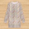 pokecute-pink-sweatshirt-dress-fr Kawaii Pokemon print long sleeve sweatshirt dress with soft fleece lining womens sizes XS to 5XL