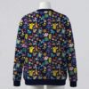 Pokemon all over print navy galaxy unisex V-neck button cardigan sweater sizes S to 7XL