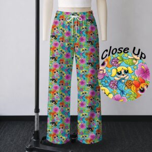 powerpuff girls mermaid lounge pants unisex drawstring waist relaxed fit sizes s-5xl