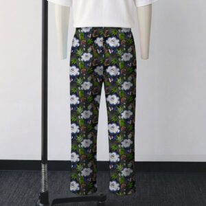 Puff Puff Pass cartoon cloud and pizza all-over print lounge pants on dark gray background