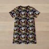 Sailor Moon x Sanrio girls t-shirt dress with Kuromi Cinnamoroll and Hello Kitty print