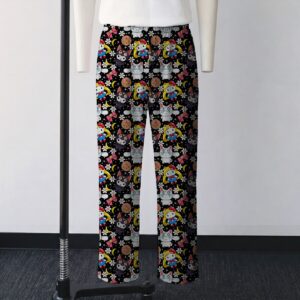 sailorsanrio-loungepants-fr2 Sailor Moon and Hello Kitty all-over mashup print lounge pants on black background