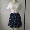 smscouts-navy-skirt1 Navy blue skater skirt printed with chibi Sailor Moon scouts and cats featuring side pockets
