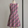 Funny floral scrabble tile swear word sleeveless A-line dress in pink womens sizes S to 5XL