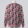 Funny pink floral cardigan sweater with sarcastic scrabble letter curse words unisex sizes S to 7XL
