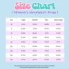 SWEATSHIRT DRESS SIZE CHART