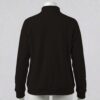 black-fleecejacket-bk Black full zip fleece jacket with high stand collar and side pockets
