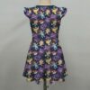 blueypoke-girl-flutter-sleeve-dress-bk2 Dark cosmic girls flutter sleeve dress printed with Bluey, Gengar, Pikachu, and Pokeballs