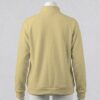 butteryellow-fleecejacket-bk Butter yellow full zip fleece jacket with high stand collar and side pockets