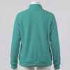chalkymint-fleecejacket-bk chalky teal unisex full zip fleece coat with high collar and side pockets
