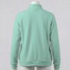 charmingfrost-fleecejacket-bk Mint Green full zip fleece jacket with high stand collar and side pockets