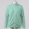 charmingfrost-fleecejacket-fr Mint Green full zip fleece jacket with high stand collar and side pockets
