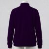 deeppurple-fleecejacket-bk deep purple unisex full zip fleece coat with high collar and side pockets