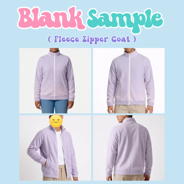fleece-zip-coat unisex full zip fleece jacket with high stand collar and side pockets