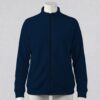navy-fleecejacket-fr navy unisex full zip fleece coat with high collar and side pockets