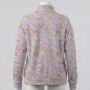 pastelpokemix-lavender-fleecejacket-bk Pastel purple full zip fleece coat with all-over Pokemon print including Eevee and Pikachu