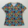 Funny Princess Faces V-Neck Scrub Top XS-4XL