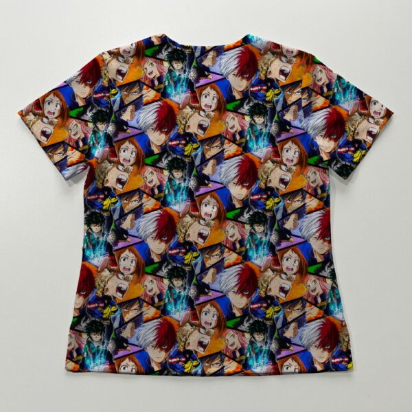 My Hero Academia MHA Anime V-Neck Scrub Top XS-4XL
