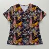 scrubs-fr-demonslayers Demon Slayer Anime V-Neck Scrub Top XS-4XL