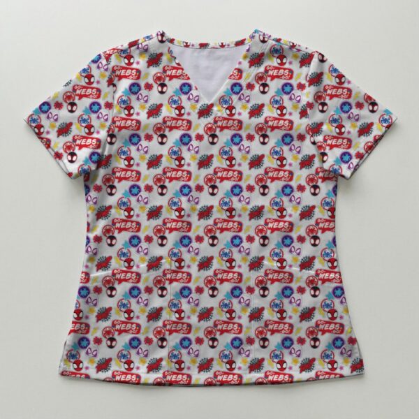 Spidey and Friends Spider-Man and Friends V-Neck Scrub Top XS-4XL